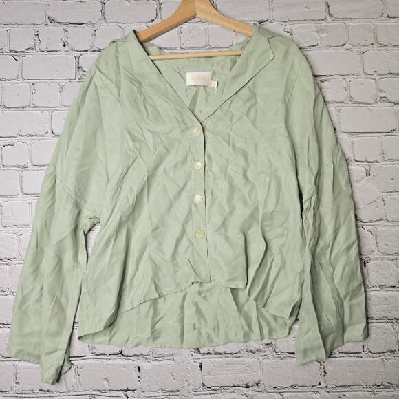 Sancia Australia Annika Blouse Button Accent Green New Size Medium - Picture 1 of 11